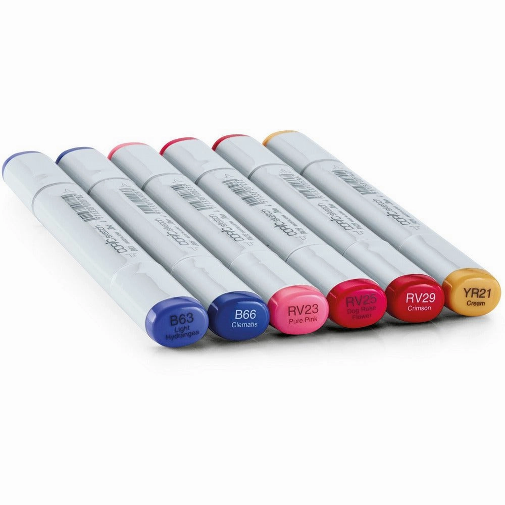 Sketch By Copic - Floral Favorites 2 - 6Pkg matte