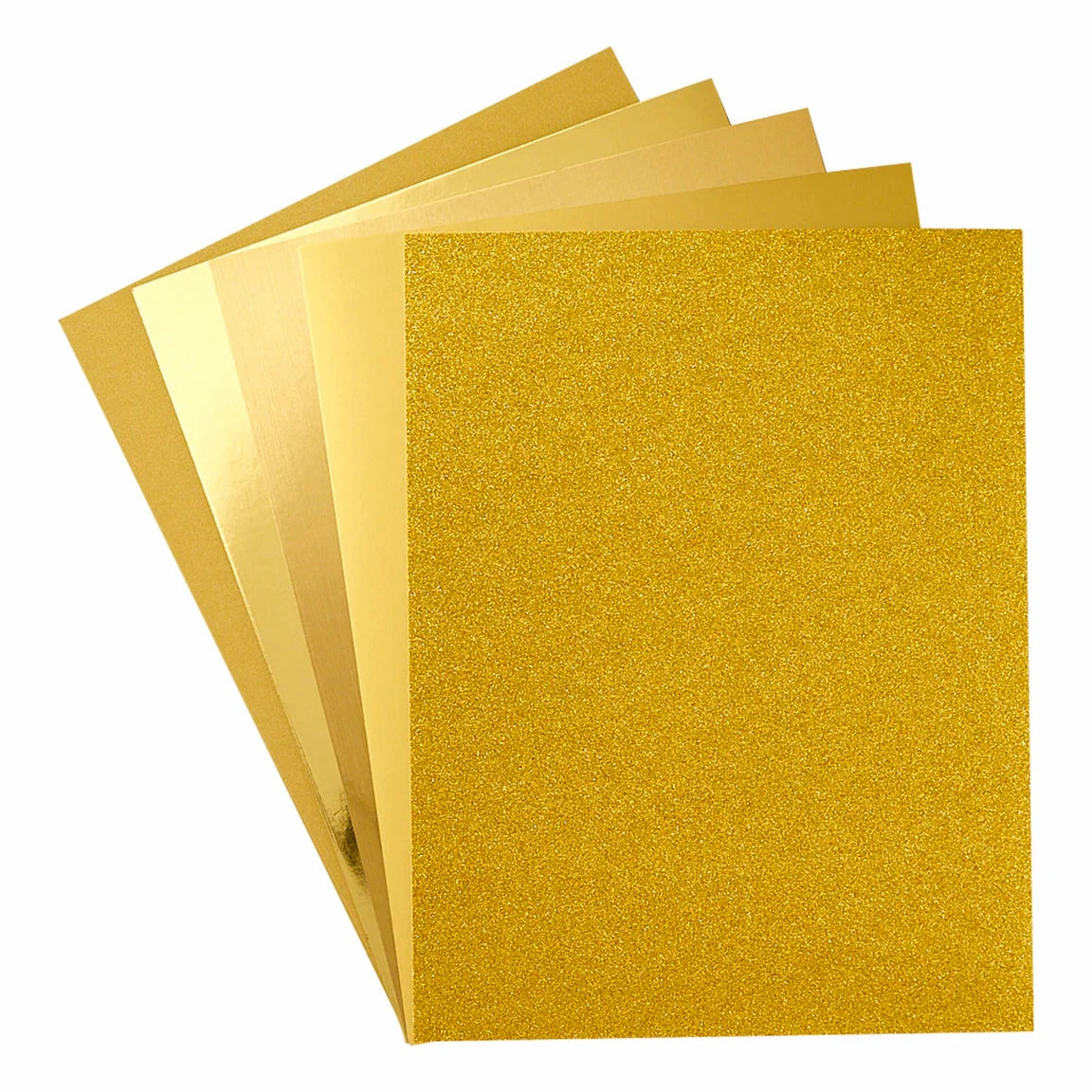 shiny Spellbinders Gold Assortment Treasured Cardstock 8 1/2" X 11 -15 Pack