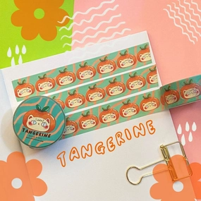 refillable Tangerine Cat Washi Tape