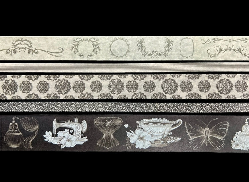 finest Victorian Basic Washi Tape Set Of 5