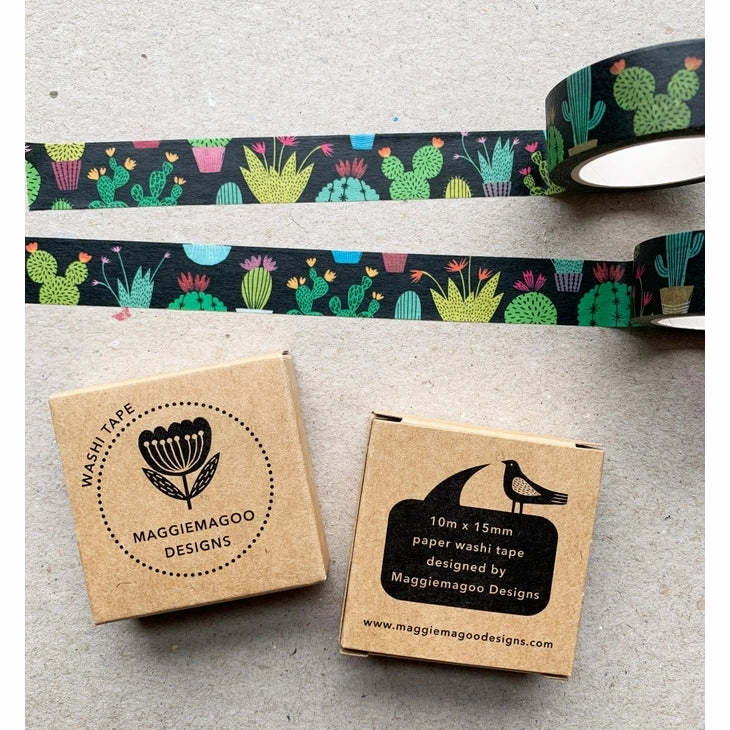 Cactus Pattern Washi Tape stackable economical