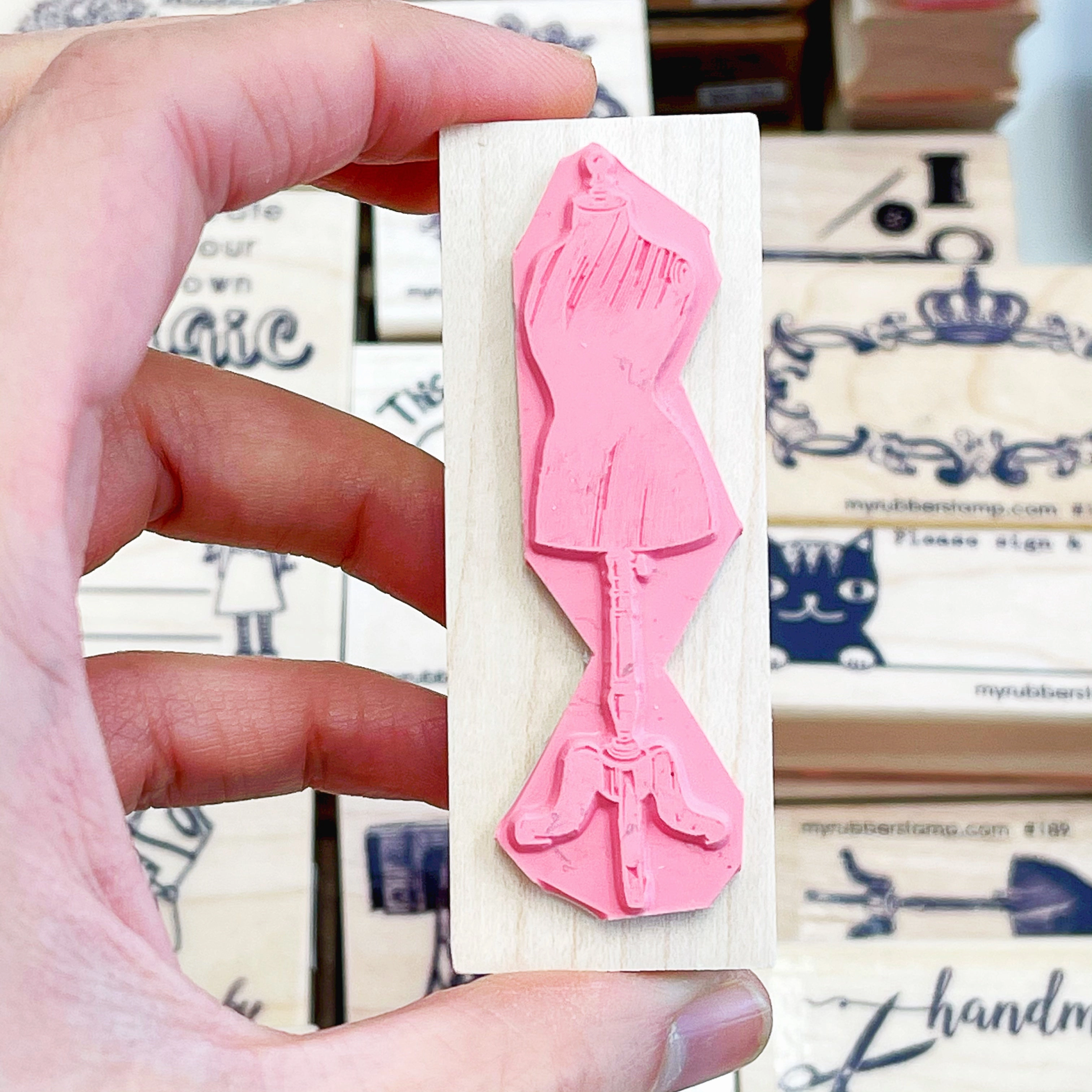 nonslip Vintage Mannequin Rubber Stamp