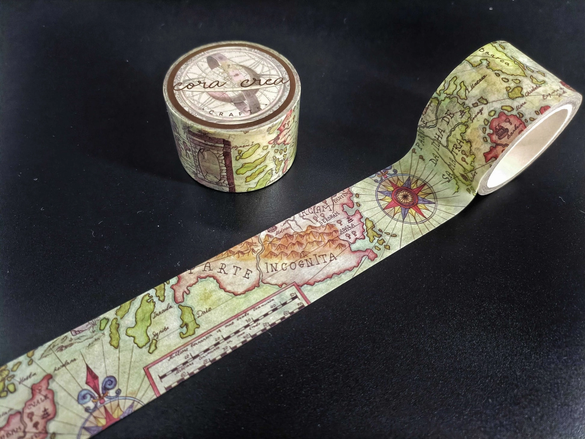 budget small Vintage Map Washi Tape