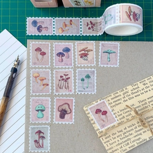 matte classic Vintage Mushroom Volume I Stamp Washi Tape
