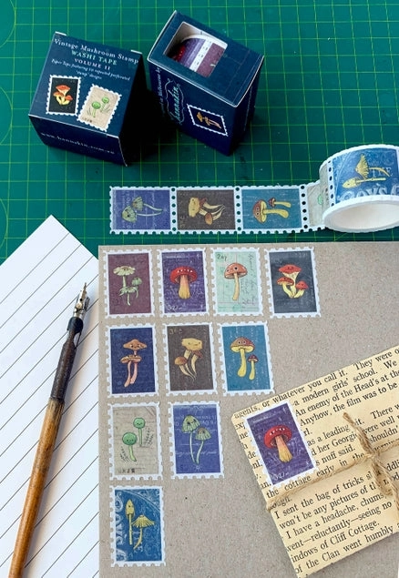 rubber Vintage Mushroom Volume Ii Stamp Washi Tape
