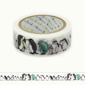 plastic wrapped Penguin Walk Washi Tape