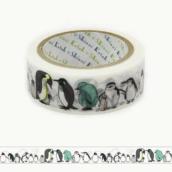 plastic wrapped Penguin Walk Washi Tape