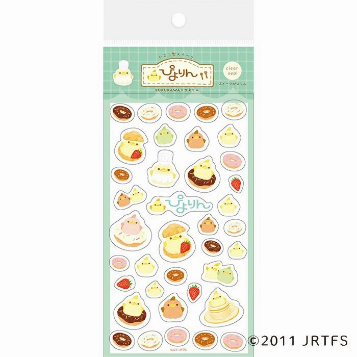 Piyorin Transparent Sticker Sheet - Sweets set springloaded
