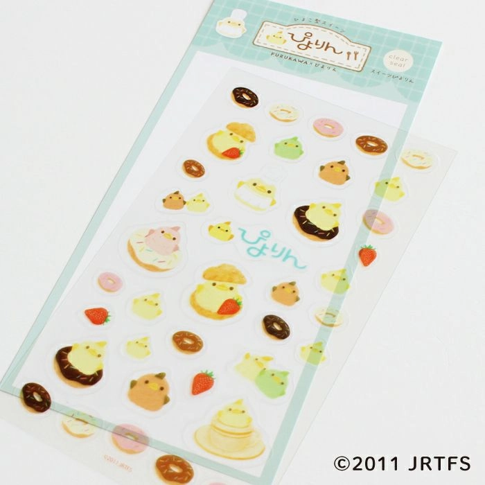 Piyorin Transparent Sticker Sheet - Sweets reliable foldable