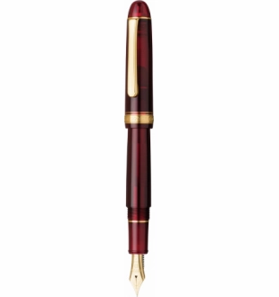 bright matte Platinum #3776 Century Bourgogne With Gold Trim #71 Fountain Pen