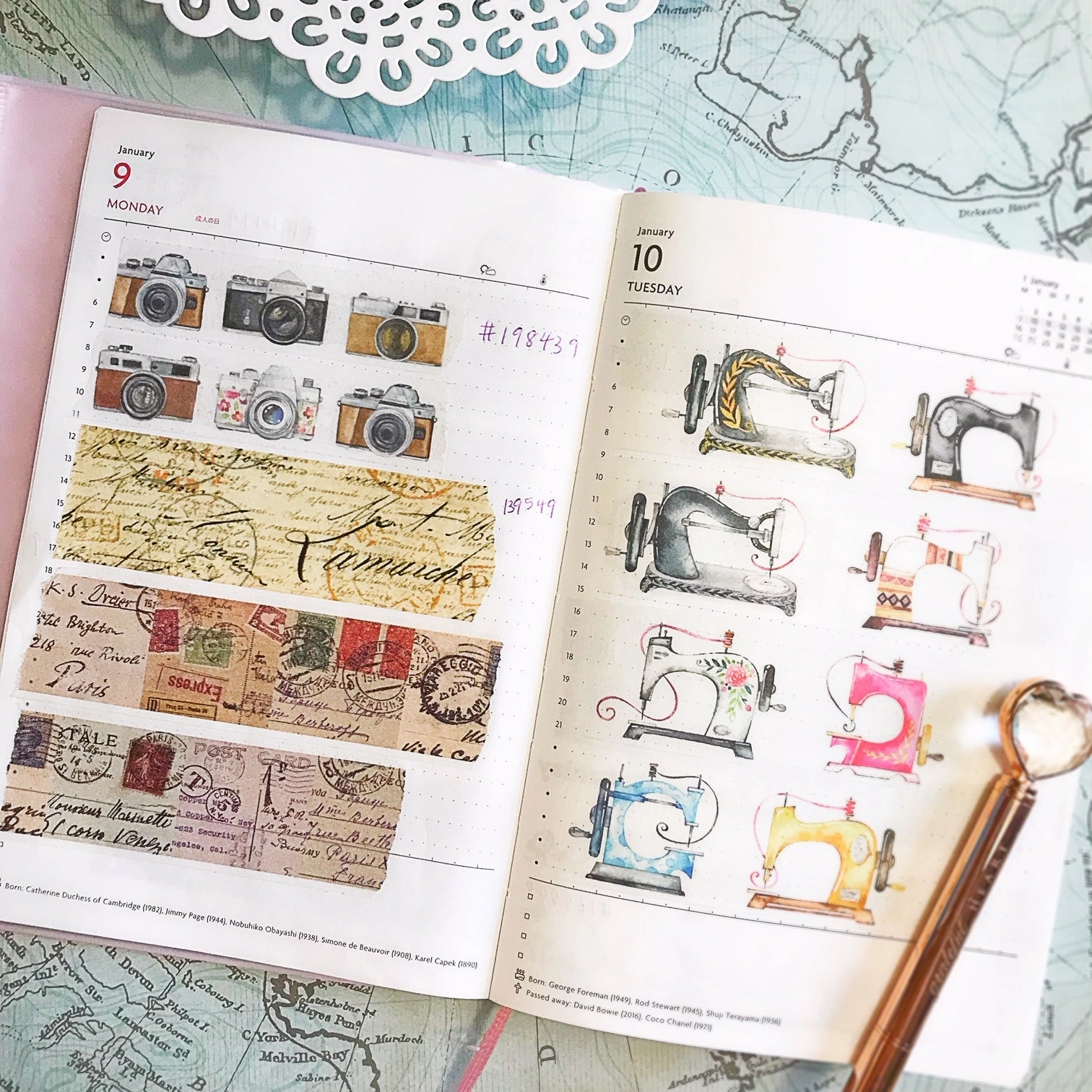 Vintage Postage Stamp Washi Tape versatile