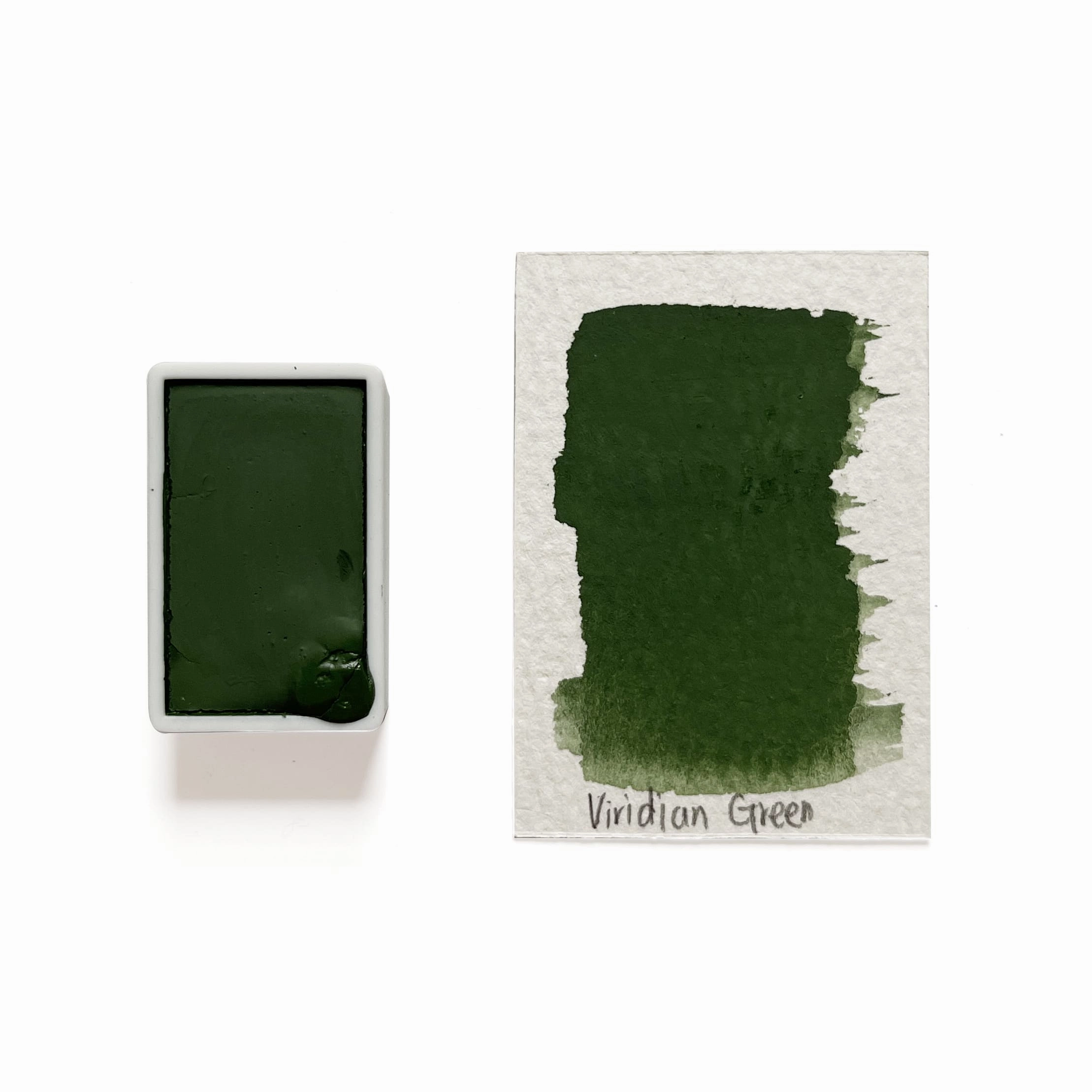 Viridian Green - Artist Grade Handmade Honey Based Watercolor Paint Full Pan 3.2Ml everyday