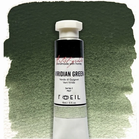 budget Viridian Green Pg17 - Artist Grade Handmade Honey Based Watercolor Tube 15Ml