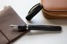 Visconti Divina Black Matte Fountain Pen adjustable