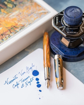 bamboo round Visconti Van Gogh Caf Terrace At Night Fountain Pen