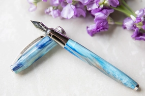 sleek synthetic Visconti Van Gogh Self-Portrait Blue Fountain Pen