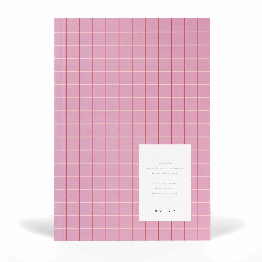sturdy vegan Vita Striped Paper-Cover Notebook