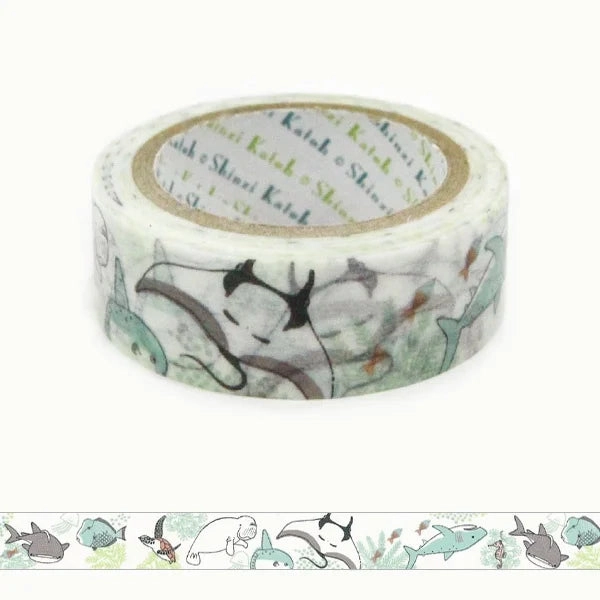 economical vintage Endangered Ocean Species Washi Tape