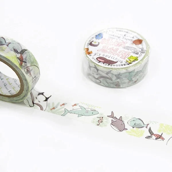 Endangered Ocean Species Washi Tape compact kit