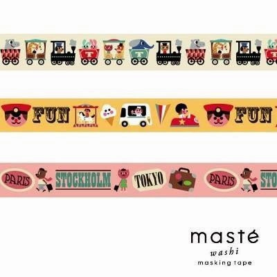 Ingela P Arrhenius Orange Japanese Washi Tape washable