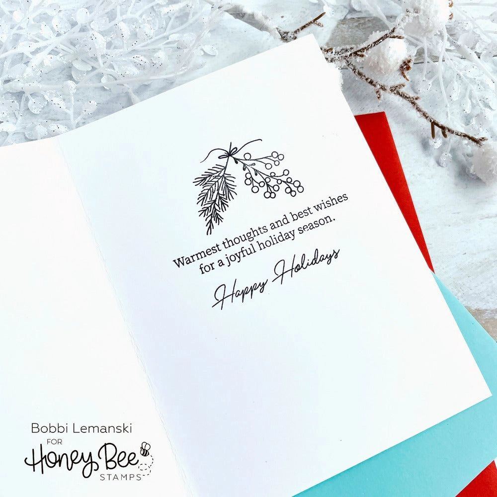 Inside: Holiday Sentiments - 6X6 Stamp Set magnetic synthetic