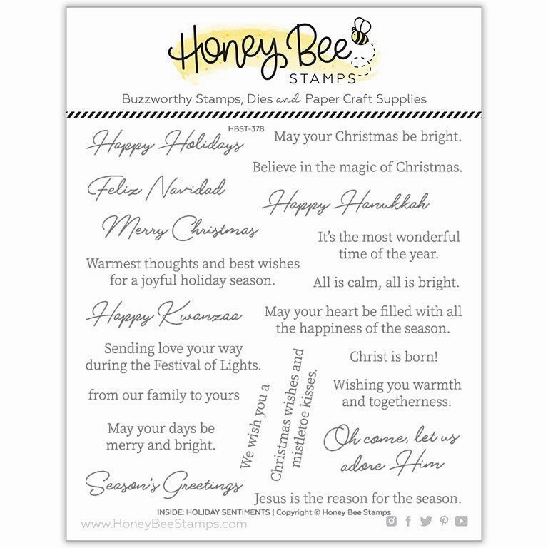 alloy Inside: Holiday Sentiments - 6X6 Stamp Set