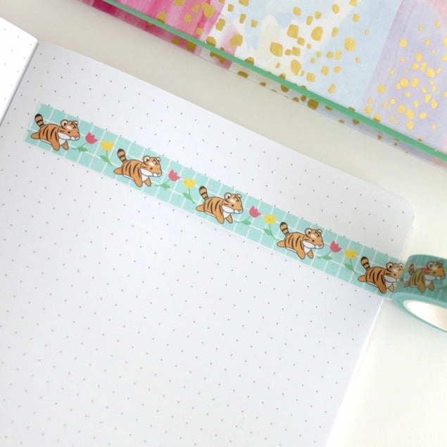 wooden Leaping Tiger Washi Tape