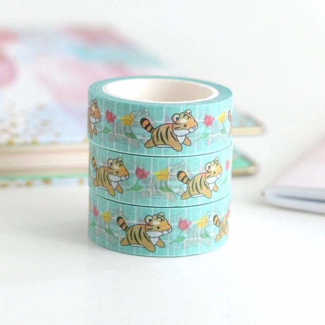 manual giant Leaping Tiger Washi Tape