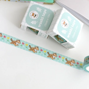 ceramic round Leaping Tiger Washi Tape