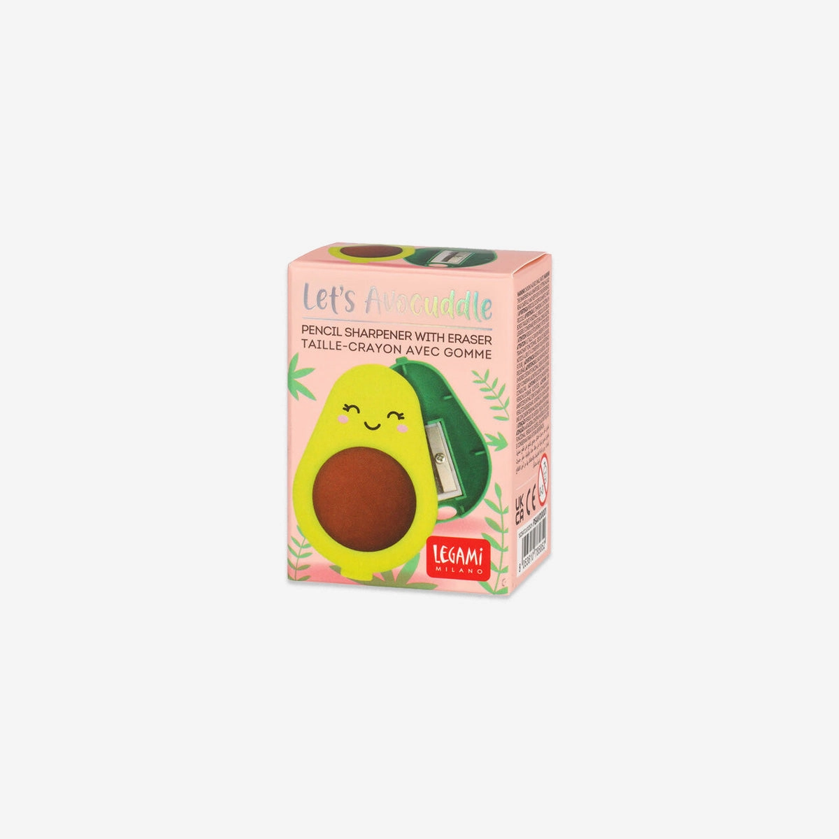 sleek Legami Pencil Sharpener & Eraser // Avocado