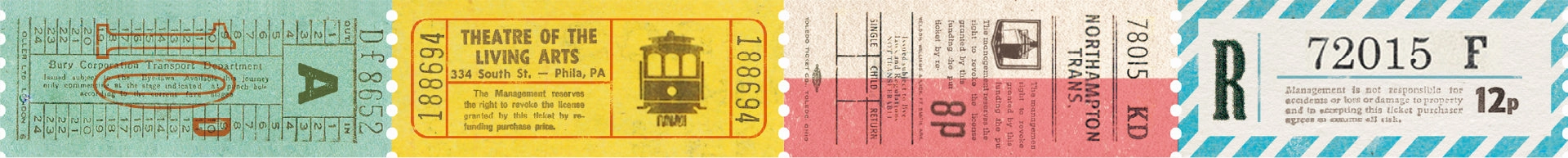 Mt Fab Washi Tape - Perforated Ticket glass