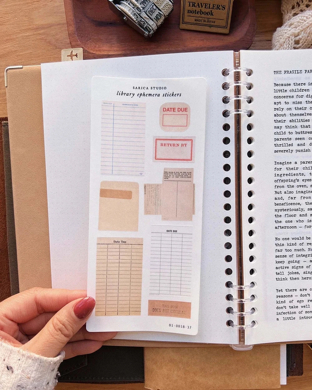 Sarica Studio Library Ephemera Stickers vivid budget