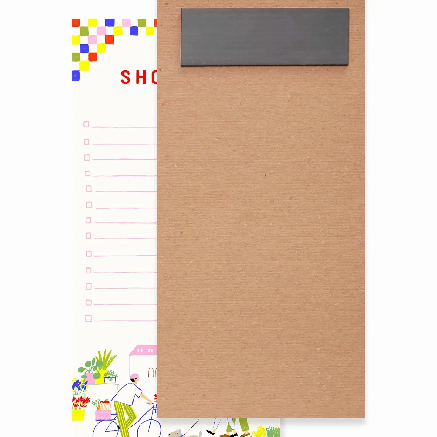Saturday Morning Shopping List 4" X 8.5" Magnetic Notepad washable