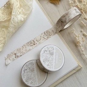 White Rose & Butterflies Washi Tape 15Mm eco