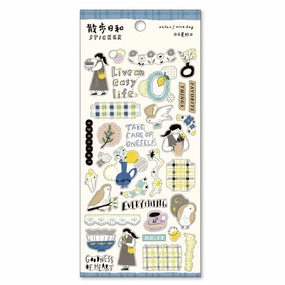 Walking Day Sticker Sheet - Going To The Pottery Shop compact