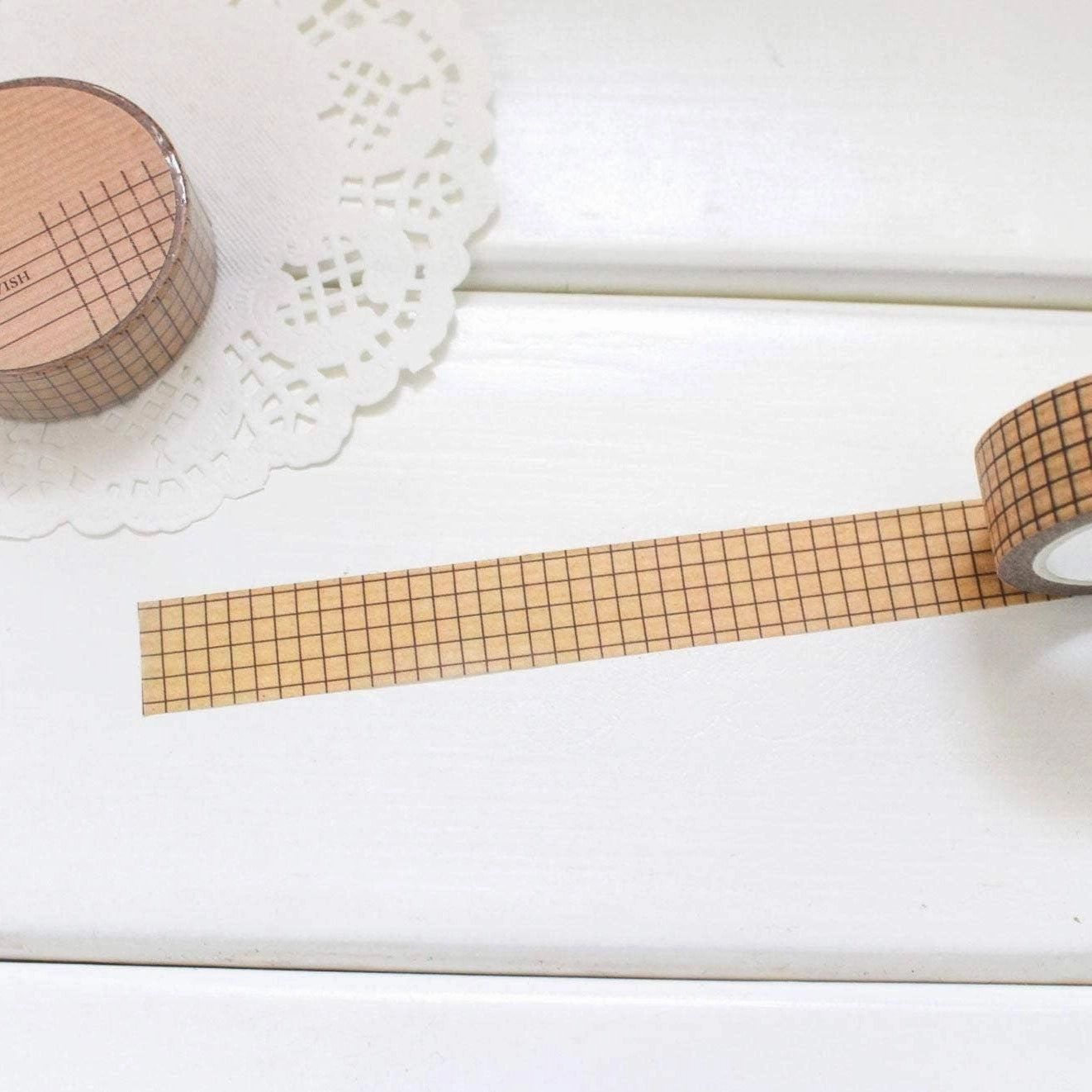 bold Walnut Grid Washi Tape