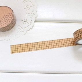 bold Walnut Grid Washi Tape