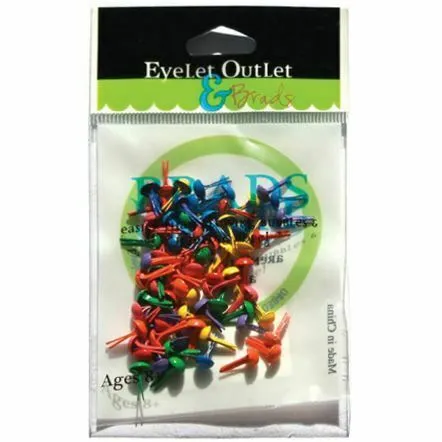Summer Time  Brads 4 Mm 70 Pieces plastic