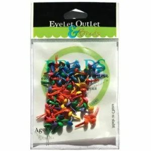 Summer Time  Brads 4 Mm 70 Pieces plastic