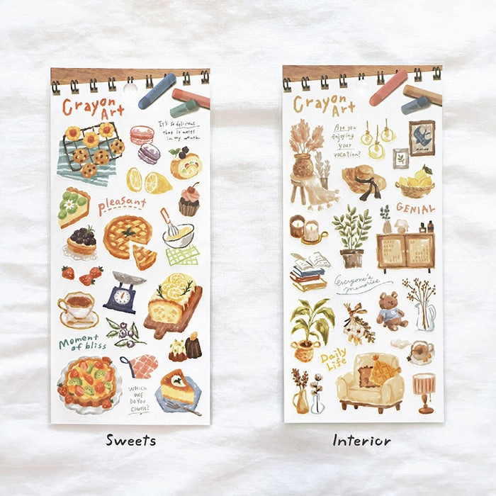 lightweight Crayon Art Sticker Sweets