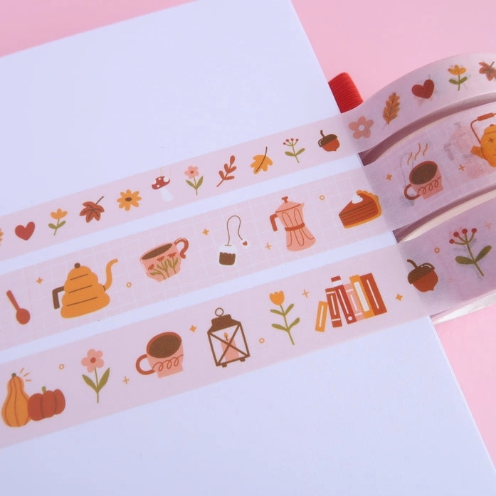 Warm Drinks Washi Tape muted