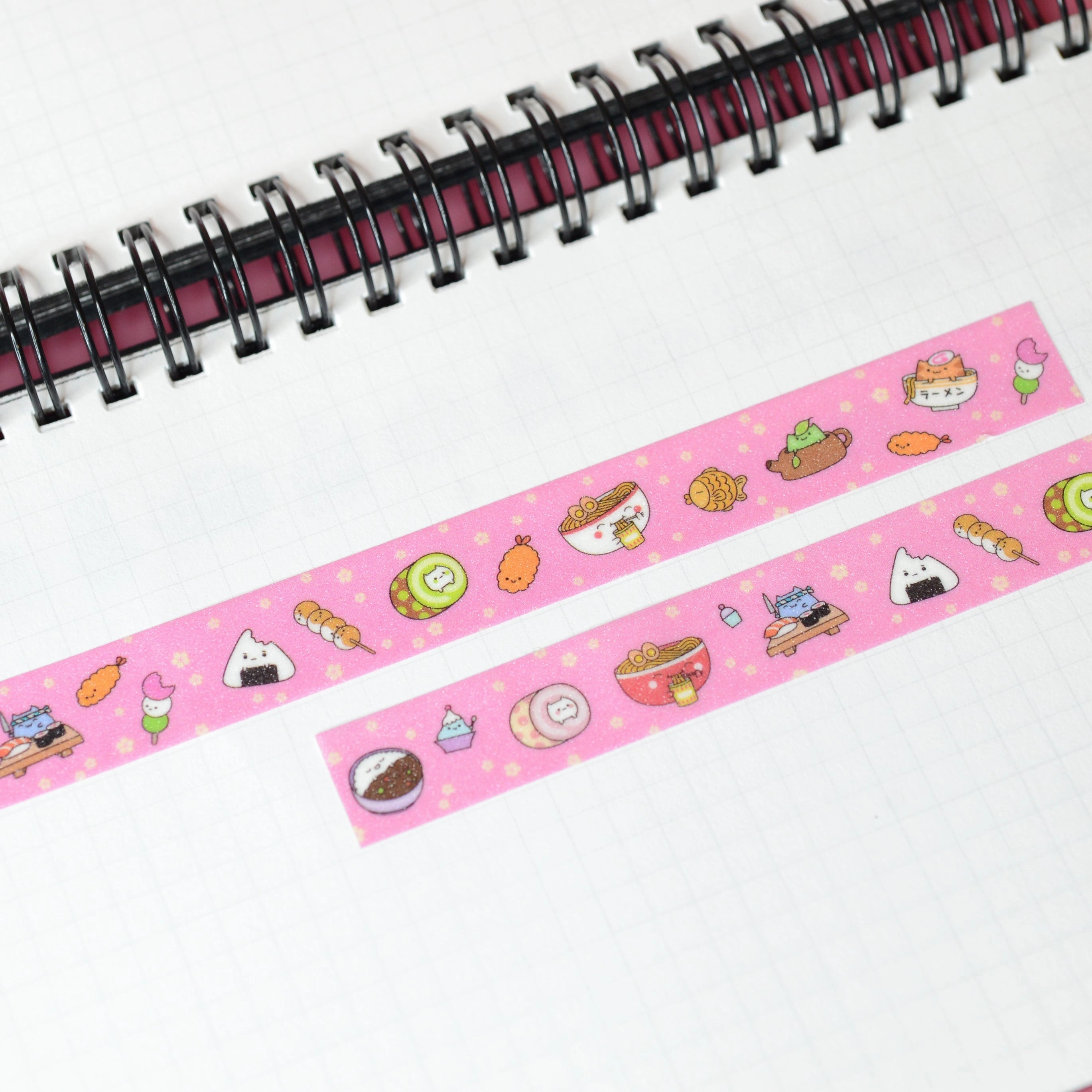 resin Japanese Foods Glitter Washi Tape