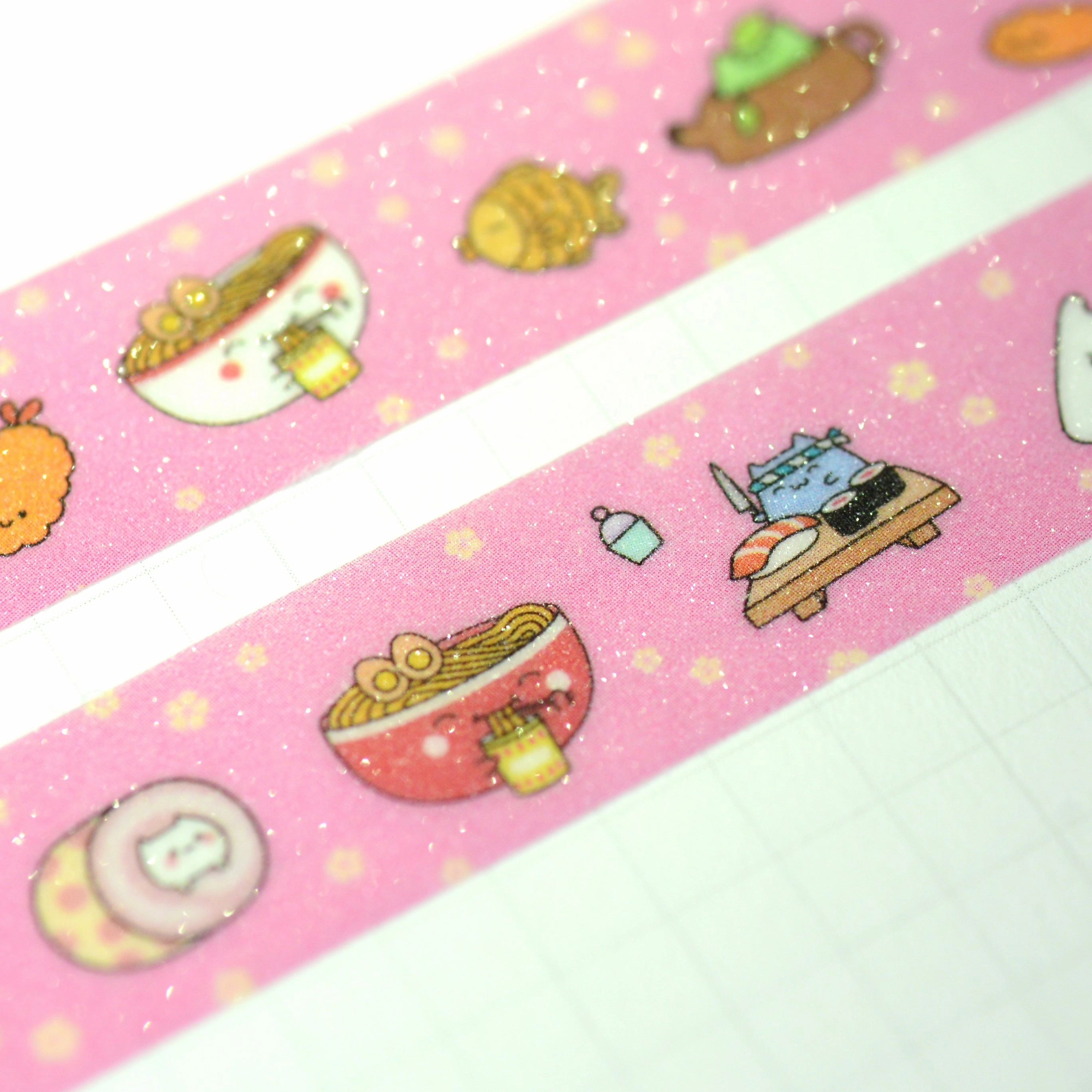 recycled budget Japanese Foods Glitter Washi Tape