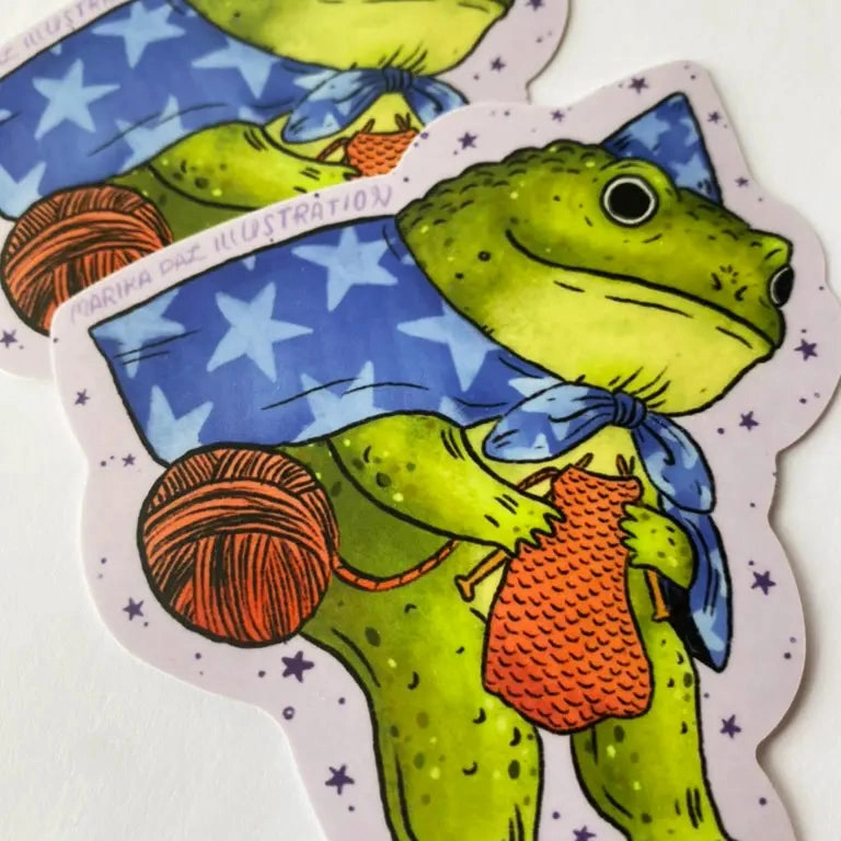 Marika Paz Vinyl Sticker - Frog Wizard kit