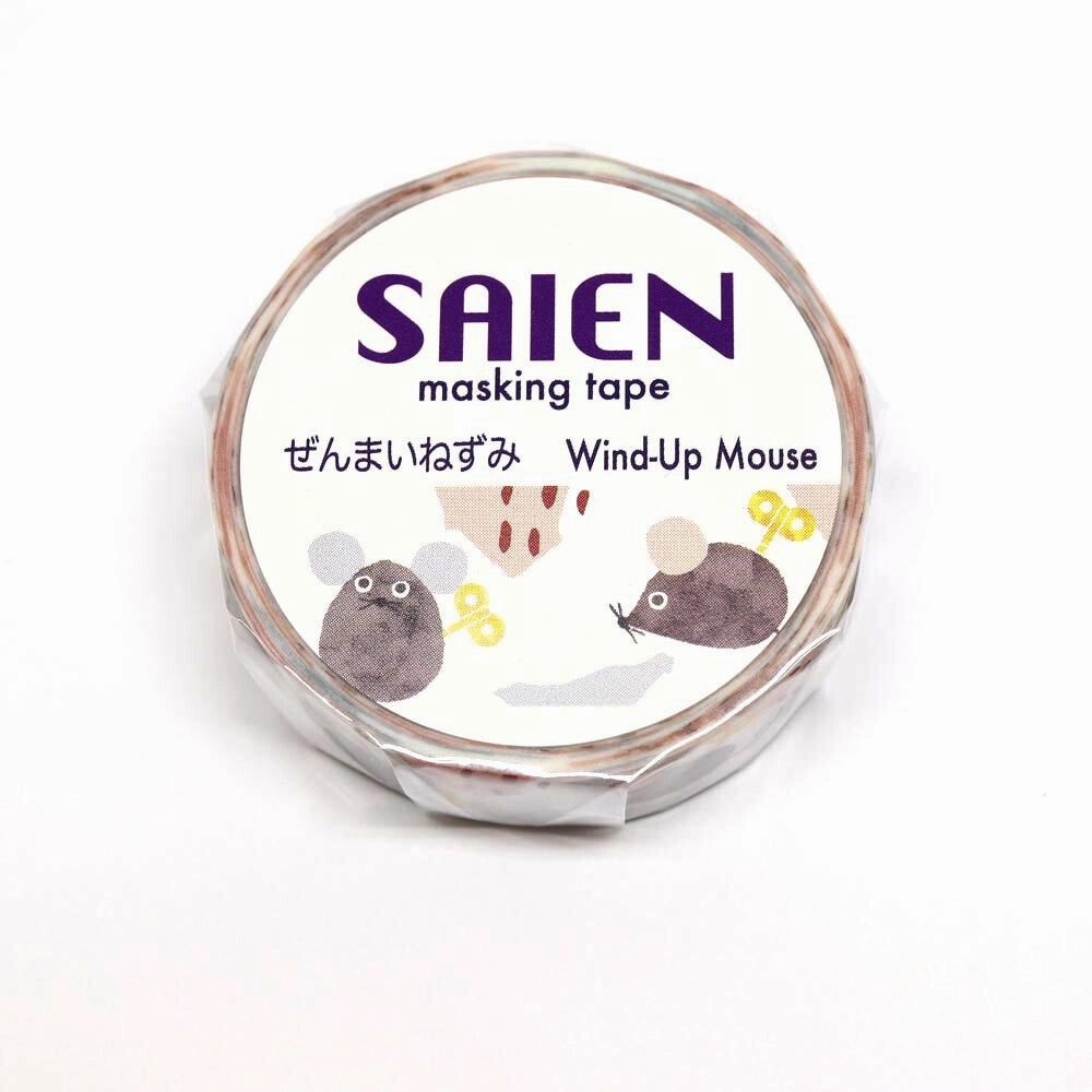 Mouse Washi Tape Saien shiny narrow