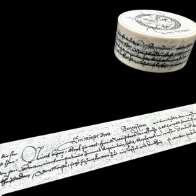 Vintage Text Washi Tape leather multipack