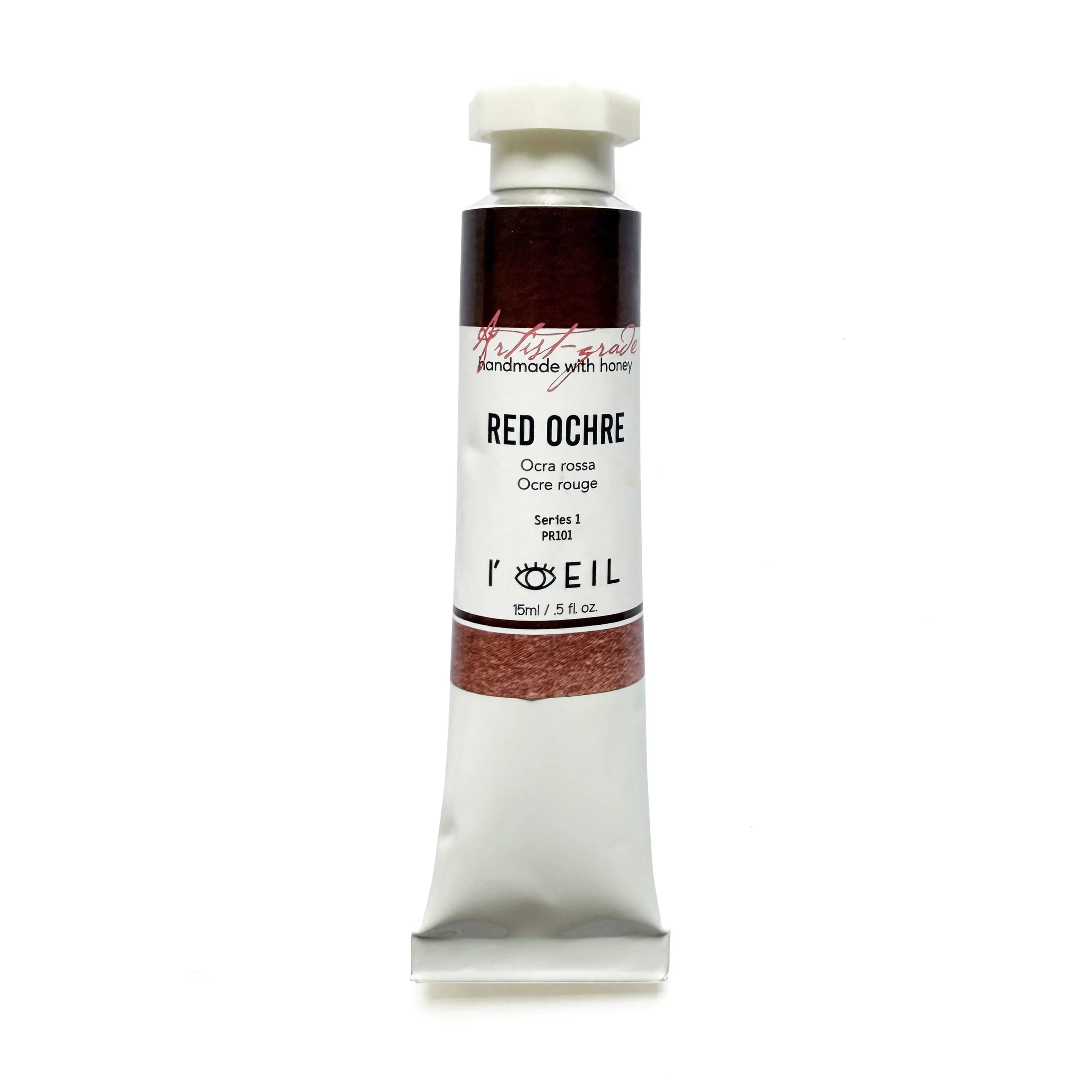 rugged Red Ochre Pr101 - Artist Grade Handmade Honey Based Watercolor Tube 15Ml