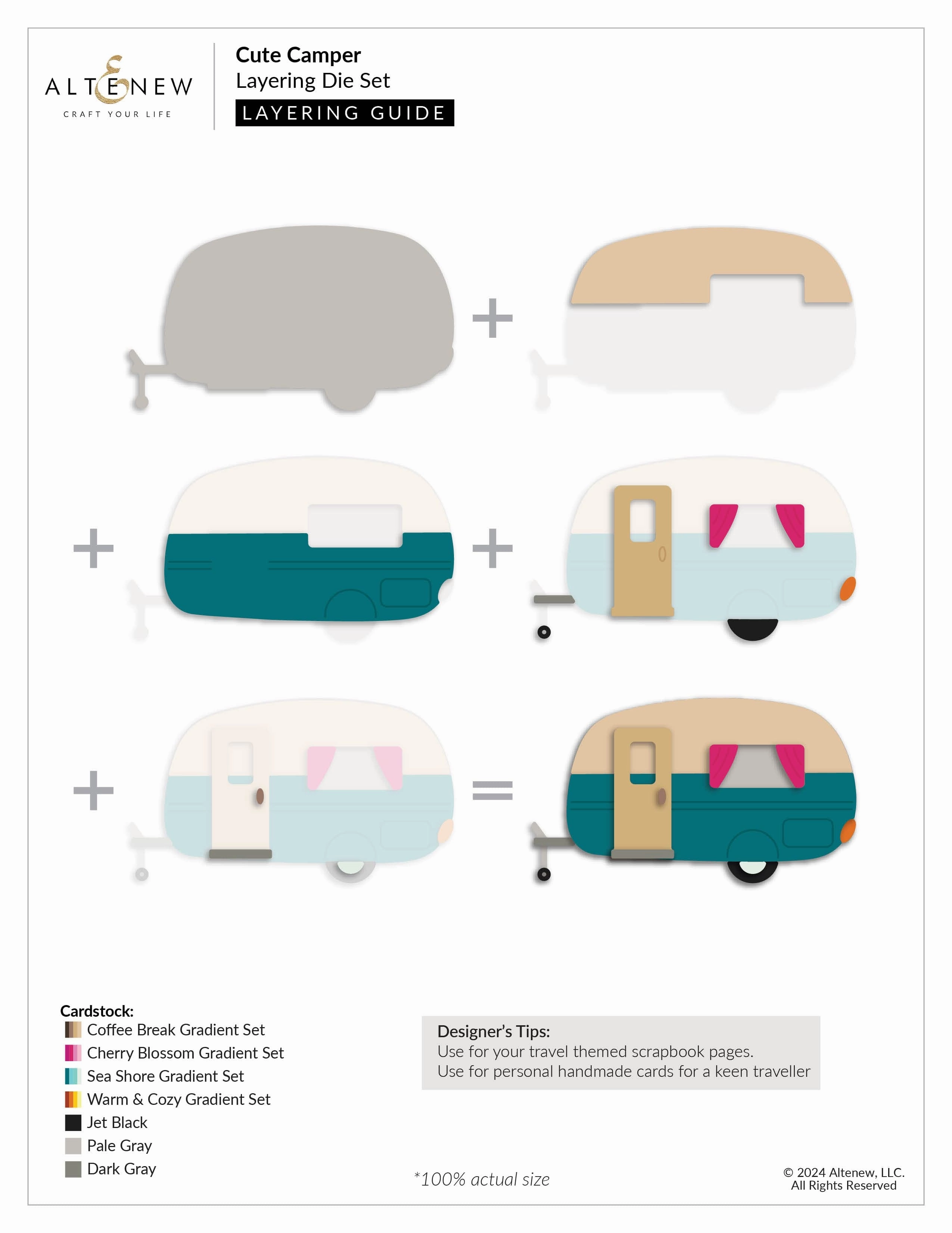 collapsible multipurpose Cute Camper Layering Die Set