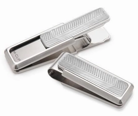 trendy bestselling M-Clip Stainless Steel W/Etched Border Money Clip