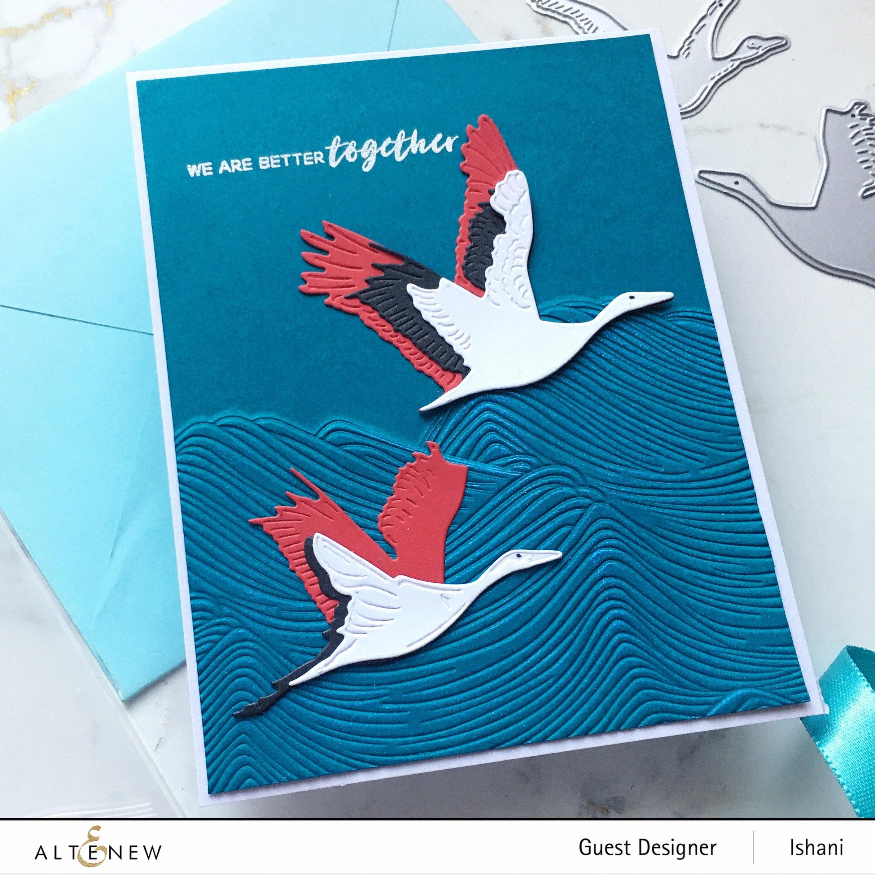 Red-Crowned Cranes Layering Die Set seasonal bamboo